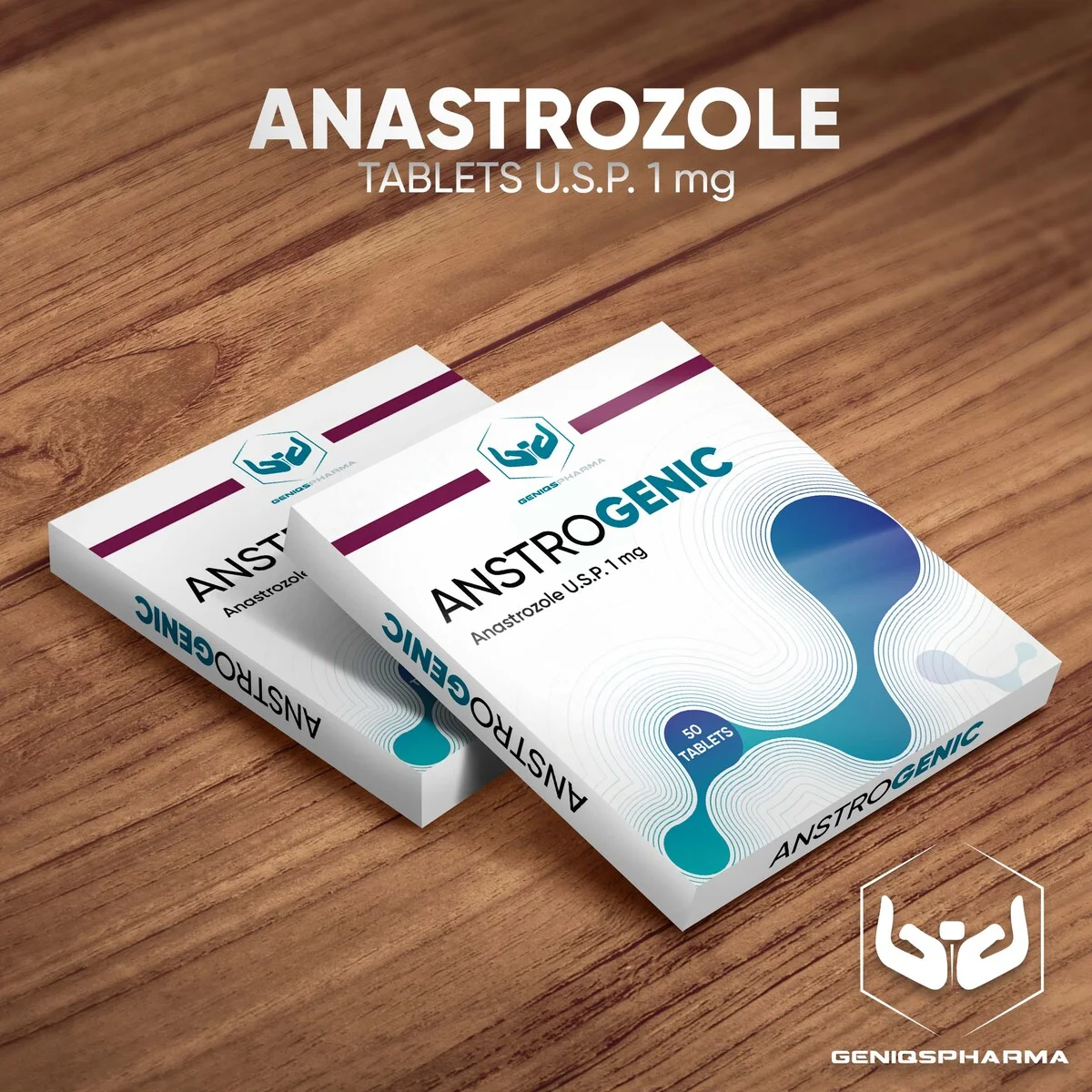 Geniqspharma - Anstrogenic (Anastrozole Tablets U.S.P.) - 1mg - 50 Tablets